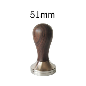 304 Stainless Steel Base Chacate Preto Wood Handle Tamper Coffee Powder Hammer 51mm Customized Coffee Accessories